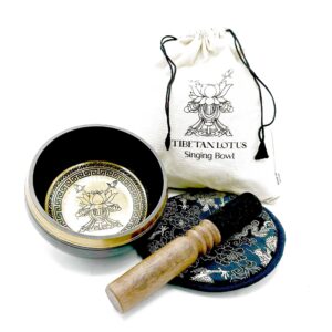 Hand Beaten & Engraved Singing Bowl Gift Set – 14cm – Lotus Flower | www.artisan-gifts.co.uk 1