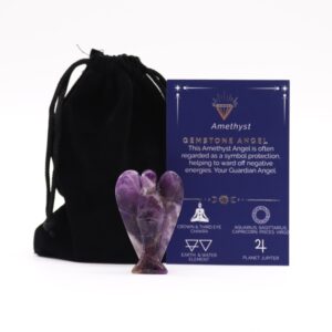 Hand Carved Gemstone Angel – Amethyst | www.artisan-gifts.co.uk