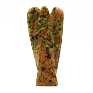 Hand Carved Gemstone Angel – Unakite | www.artisan-gifts.co.uk 1