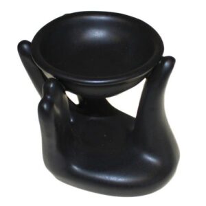 Helping Hand Oil Burner – Black | www.artisan-gifts.co.uk