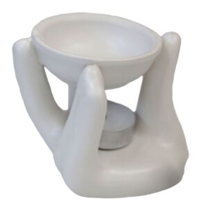 Helping Hand Oil Burner  – White | www.artisan-gifts.co.uk 1
