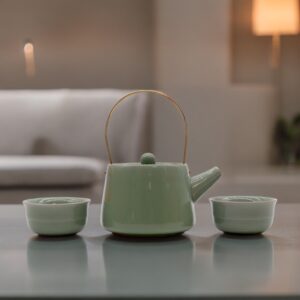 Herbal Jade Teapot Set – Pot & Two Cups | www.artisan-gifts.co.uk 1