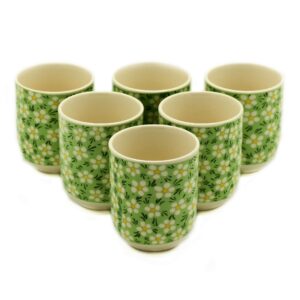 Herbal Tea Cups – Green Daisey | www.artisan-gifts.co.uk 1