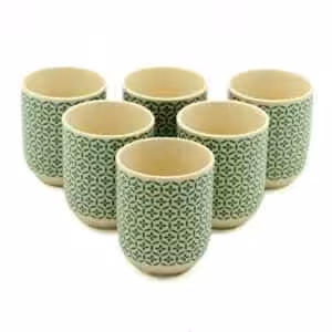 Herbal Tea Cups – Green Mosiac | www.artisan-gifts.co.uk 1