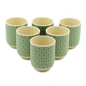 Herbal Tea Cups – Green Mosiac | www.artisan-gifts.co.uk 1