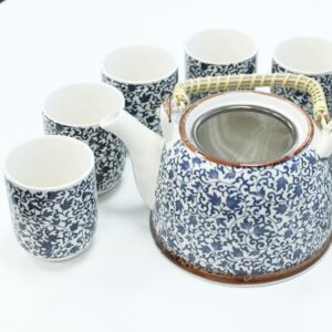 Herbal Teapot Set – Blue Pattern | www.artisan-gifts.co.uk 1