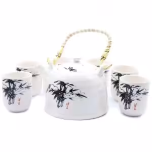 Herbal Teapot Set – White Stone Oriental | www.artisan-gifts.co.uk 1