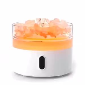 Himalayan Salt  Aroma Diffuser – Night Light – USB-C – Flame Effect ( salt included) | www.artisan-gifts.co.uk 1