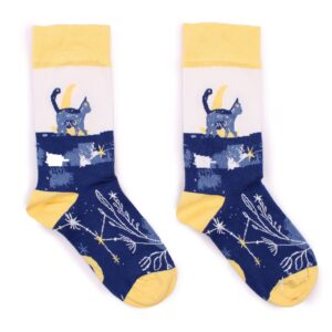 Hop Hare Bamboo Socks M/L – Midnight Cat | www.artisan-gifts.co.uk
