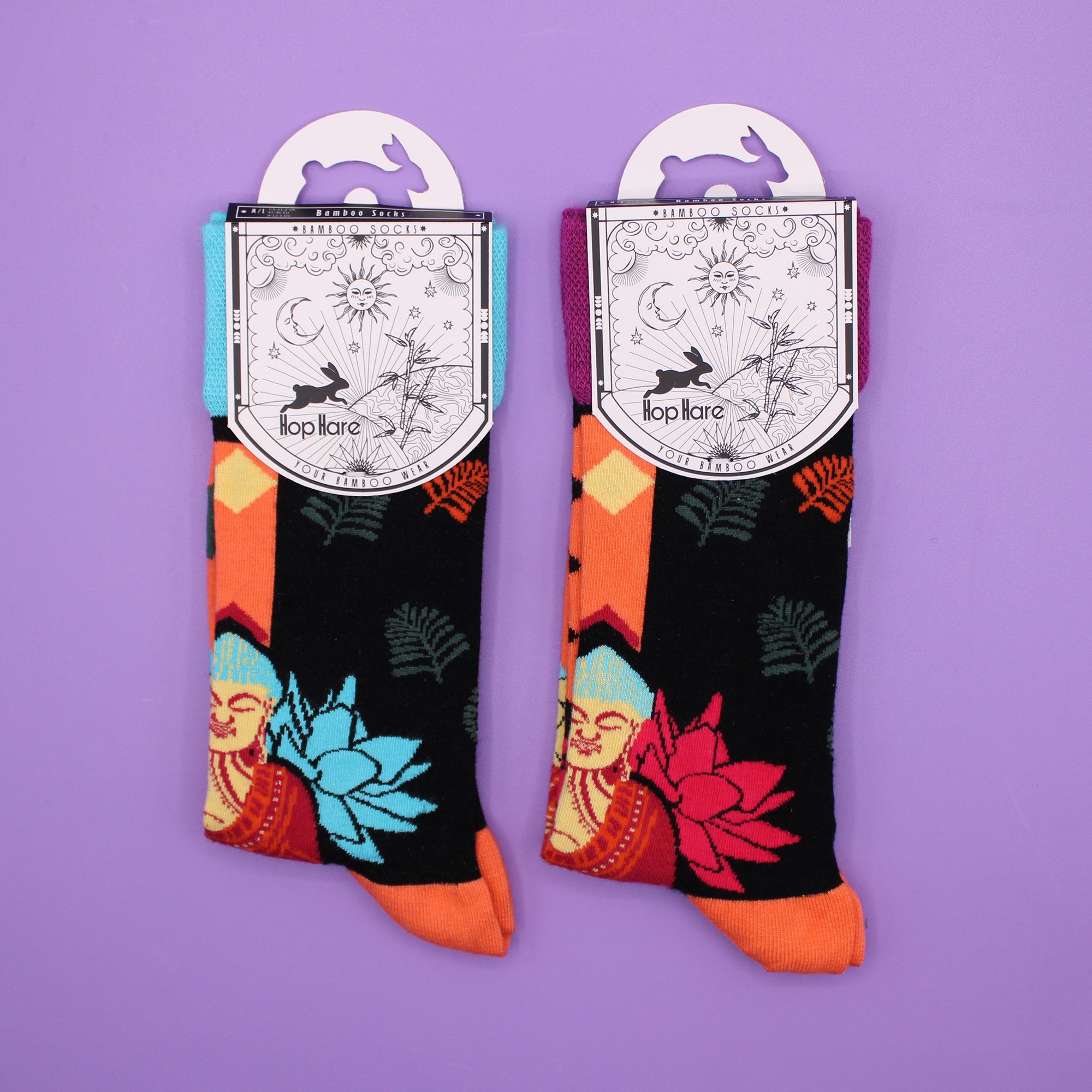 Hop Hare Bamboo Socks S/M – Blue Buddha & Lotus | www.artisan-gifts.co.uk 6 Hop Hare Bamboo Socks S/M – Blue Buddha & Lotus | www.artisan-gifts.co.uk 5