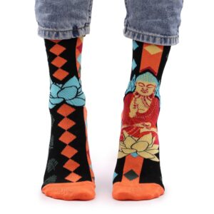 Hop Hare Bamboo Socks S/M – Blue Buddha & Lotus  | www.artisan-gifts.co.uk 1