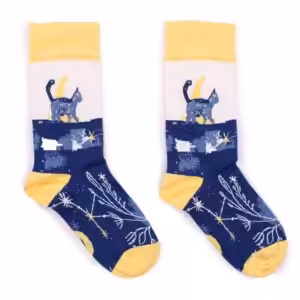 Hop Hare Bamboo Socks S/M – Midnight Cat | www.artisan-gifts.co.uk 1