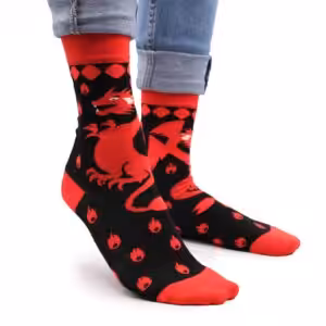 Hop Hare Bamboo Socks S/M – Red Dragons | www.artisan-gifts.co.uk 1