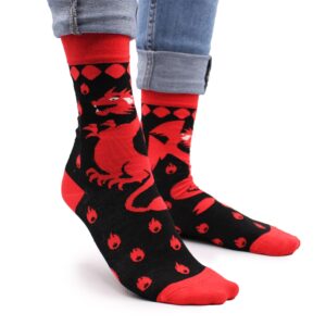 Hop Hare Bamboo Socks S/M – Red Dragons | www.artisan-gifts.co.uk 1