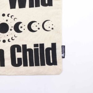 Iconic Basic Tote Bag – Stay Wild, Moon Child – Natural 4oz | www.artisan-gifts.co.uk 1
