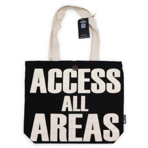 Iconic Classic Tote Bag – ACCESS ALL AREAS – Black Natural 10oz | www.artisan-gifts.co.uk 1