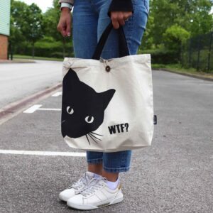Iconic Classic Tote Bag – Black Cat – Natural 10oz | www.artisan-gifts.co.uk 1