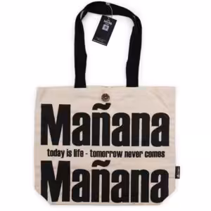 Iconic Classic Tote Bag – Mañana Mañana – Natural 10oz | www.artisan-gifts.co.uk 1