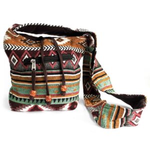 Jacquard Bag – Chocolate Sling Bag | www.artisan-gifts.co.uk 1