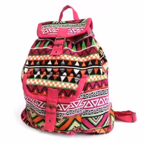 Jacquard Bag – Pink Backpack | www.artisan-gifts.co.uk 1