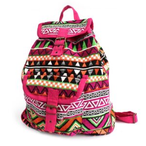 Jacquard Bag – Pink Backpack | www.artisan-gifts.co.uk 1