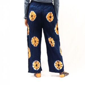 Japanese Style Lounge Pants – Med -Blue, Orange | www.artisan-gifts.co.uk 1