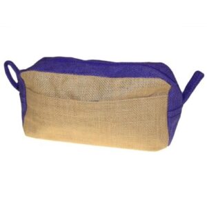 Jute Toiletry Bag – Natural & Lavender | www.artisan-gifts.co.uk