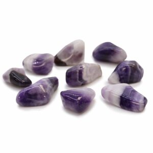 L Tumble Stones – Amethyst Banded Grade B | www.artisan-gifts.co.uk 1