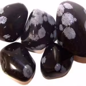L Tumble Stones – Obsidian Snowflake | www.artisan-gifts.co.uk 1