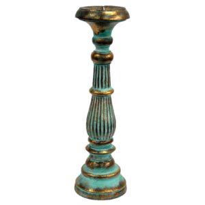 Large Candle Stand – Turquois Gold | www.artisan-gifts.co.uk 1