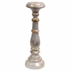 Large Candle Stand – White Gold | www.artisan-gifts.co.uk 1