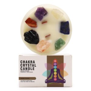 Large Chakra Crystal Candles – Seven Charkra | www.artisan-gifts.co.uk 1