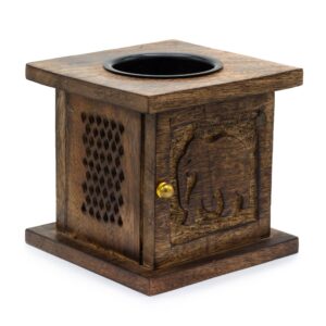 Large Mango Box Burner – Elephant | www.artisan-gifts.co.uk 1