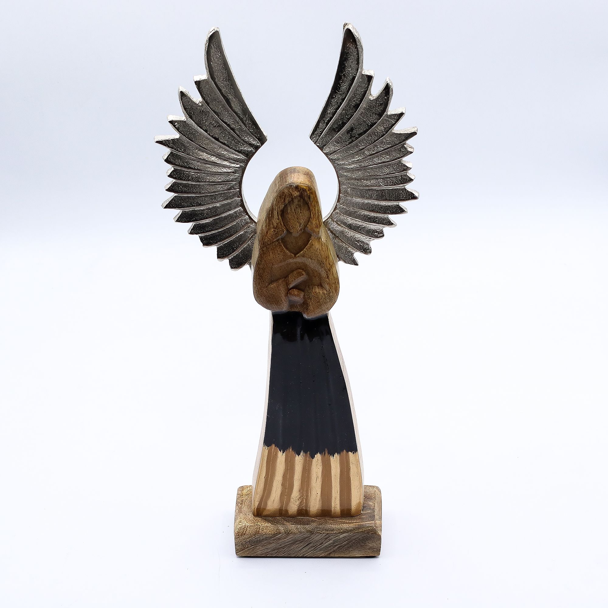 Large Mango Wood Gardian Angel Metal Wings & Enamel Detail | www.artisan-gifts.co.uk 8 Large Mango Wood Gardian Angel Metal Wings & Enamel Detail | www.artisan-gifts.co.uk 7