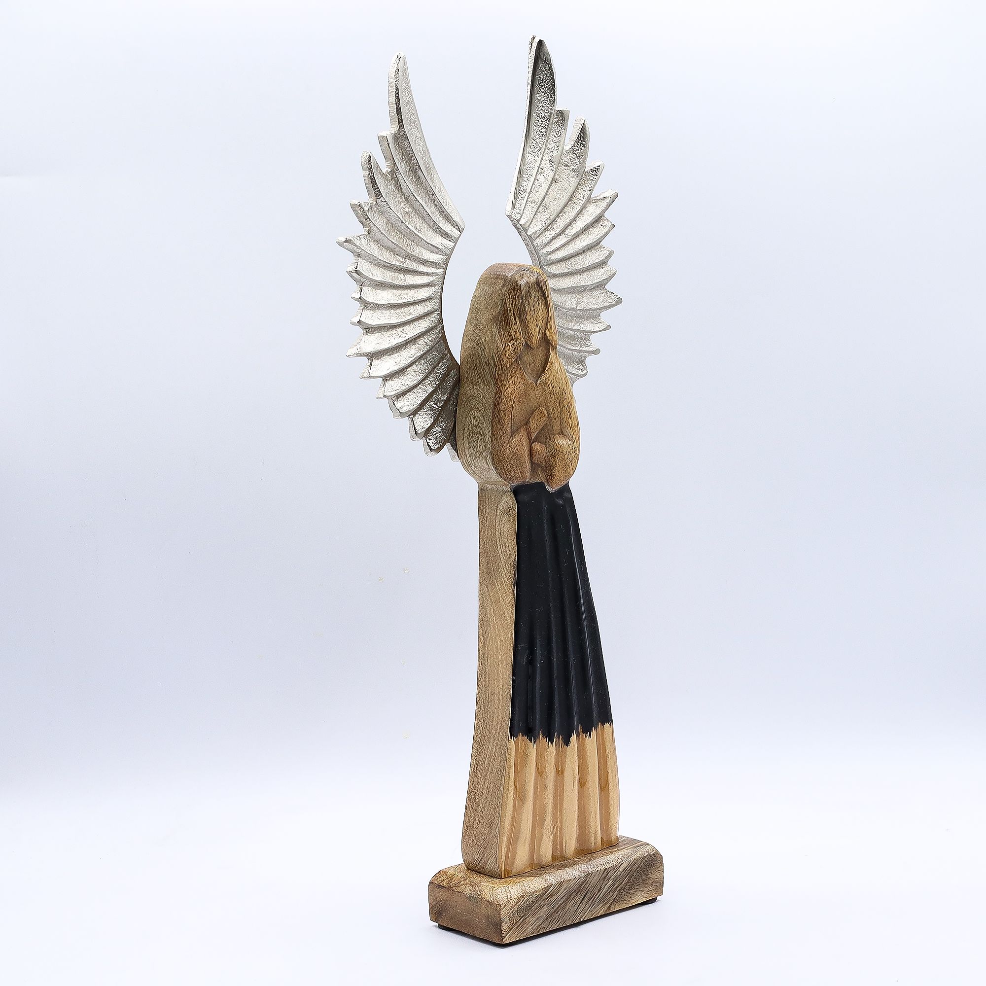 Large Mango Wood Gardian Angel Metal Wings & Enamel Detail | www.artisan-gifts.co.uk 3 Large Mango Wood Gardian Angel Metal Wings & Enamel Detail | www.artisan-gifts.co.uk 2