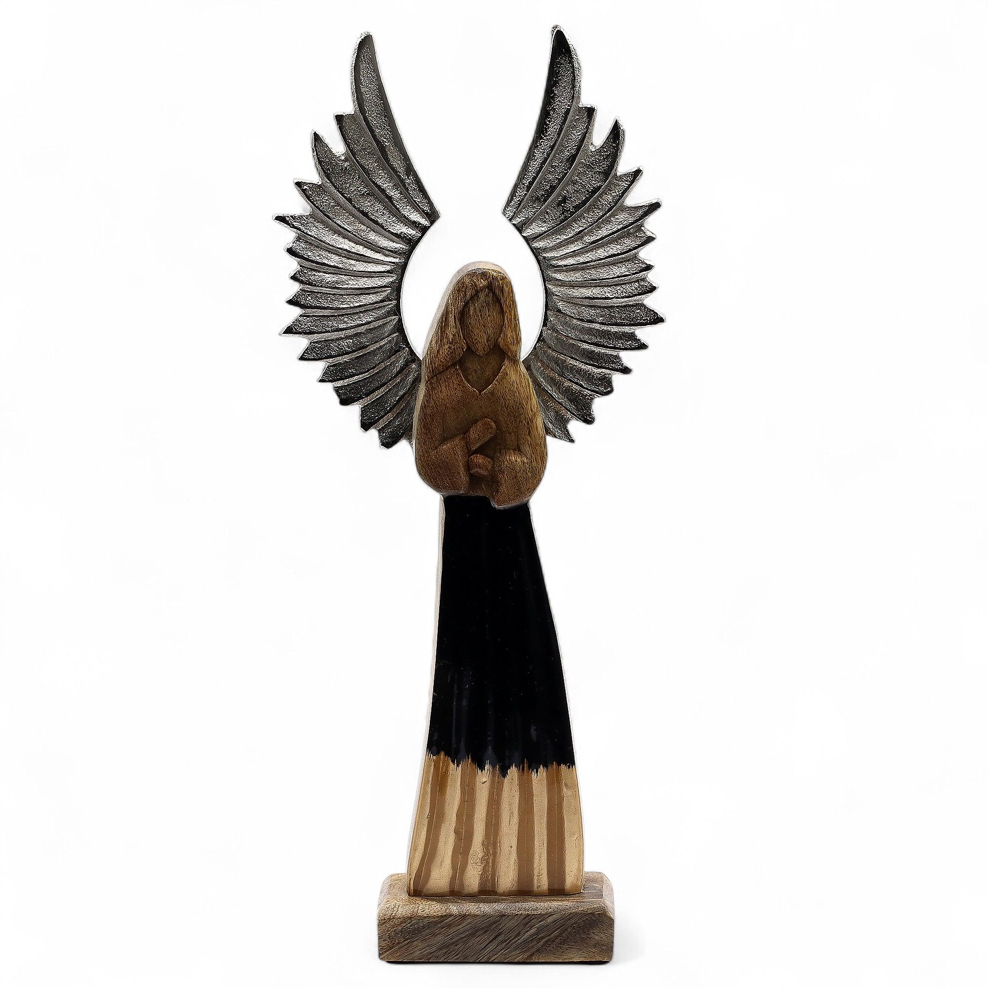 Large Mango Wood Gardian Angel Metal Wings & Enamel Detail | www.artisan-gifts.co.uk 2 Large Mango Wood Gardian Angel Metal Wings & Enamel Detail | www.artisan-gifts.co.uk 1
