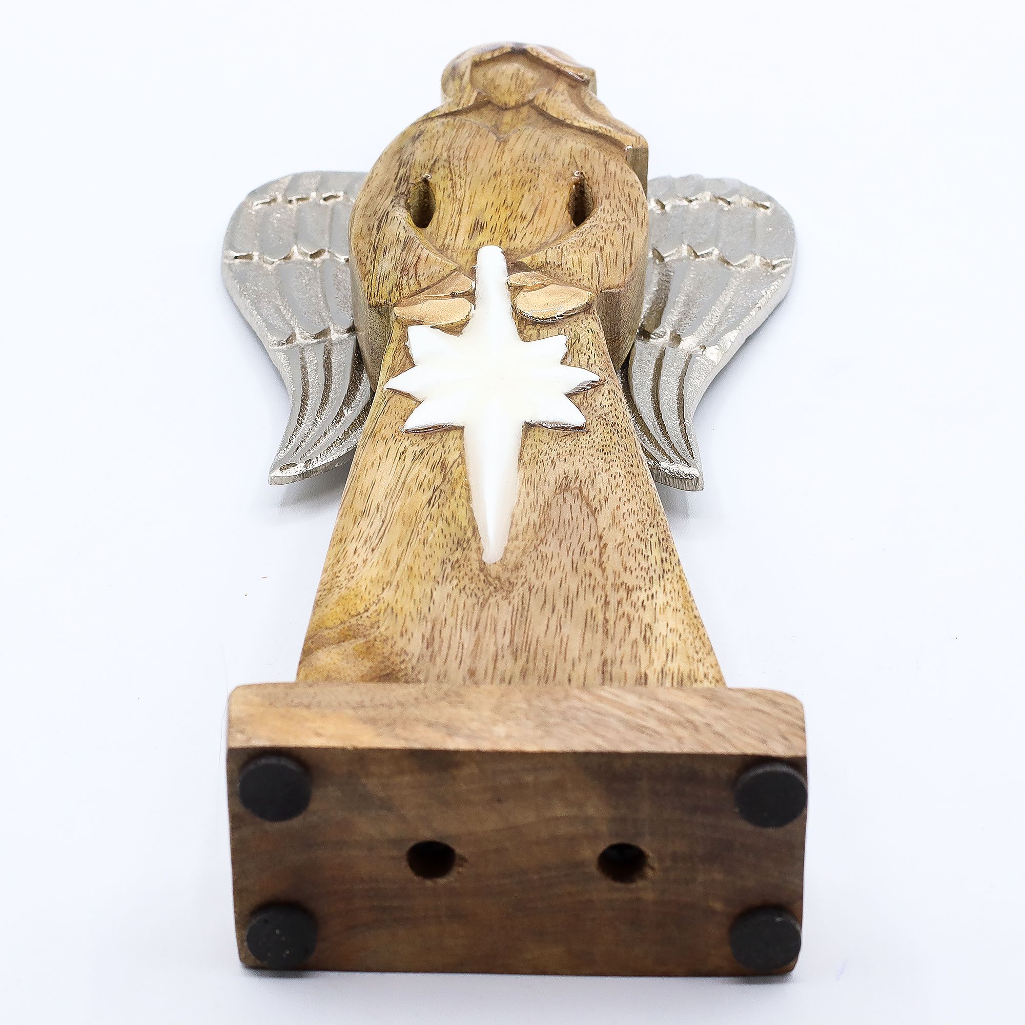 Large Mango Wood Peace Angel Metal Wings & Enamel Detail | www.artisan-gifts.co.uk 2 Large Mango Wood Peace Angel Metal Wings & Enamel Detail | www.artisan-gifts.co.uk 1