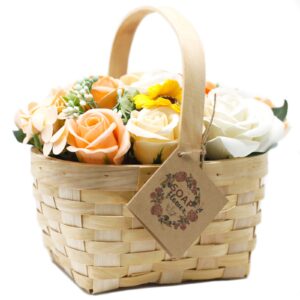 Large Orange Bouquet in Wicker Basket | www.artisan-gifts.co.uk 1