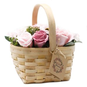 Large Pink Bouquet in Wicker Basket | www.artisan-gifts.co.uk 1