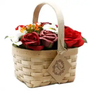 Large Red Bouquet in Wicker Basket | www.artisan-gifts.co.uk 1