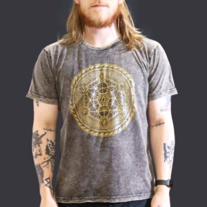 Large Stone Washed T-Shirt – Chakra – Dark Grey | www.artisan-gifts.co.uk 1