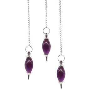 Lingam Shaped Gemstone Pendulum – Amethyst | www.artisan-gifts.co.uk