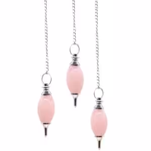 Lingam Shaped Gemstone Pendulum – Rose Quartz | www.artisan-gifts.co.uk