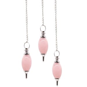 Lingam Shaped Gemstone Pendulum – Rose Quartz | www.artisan-gifts.co.uk