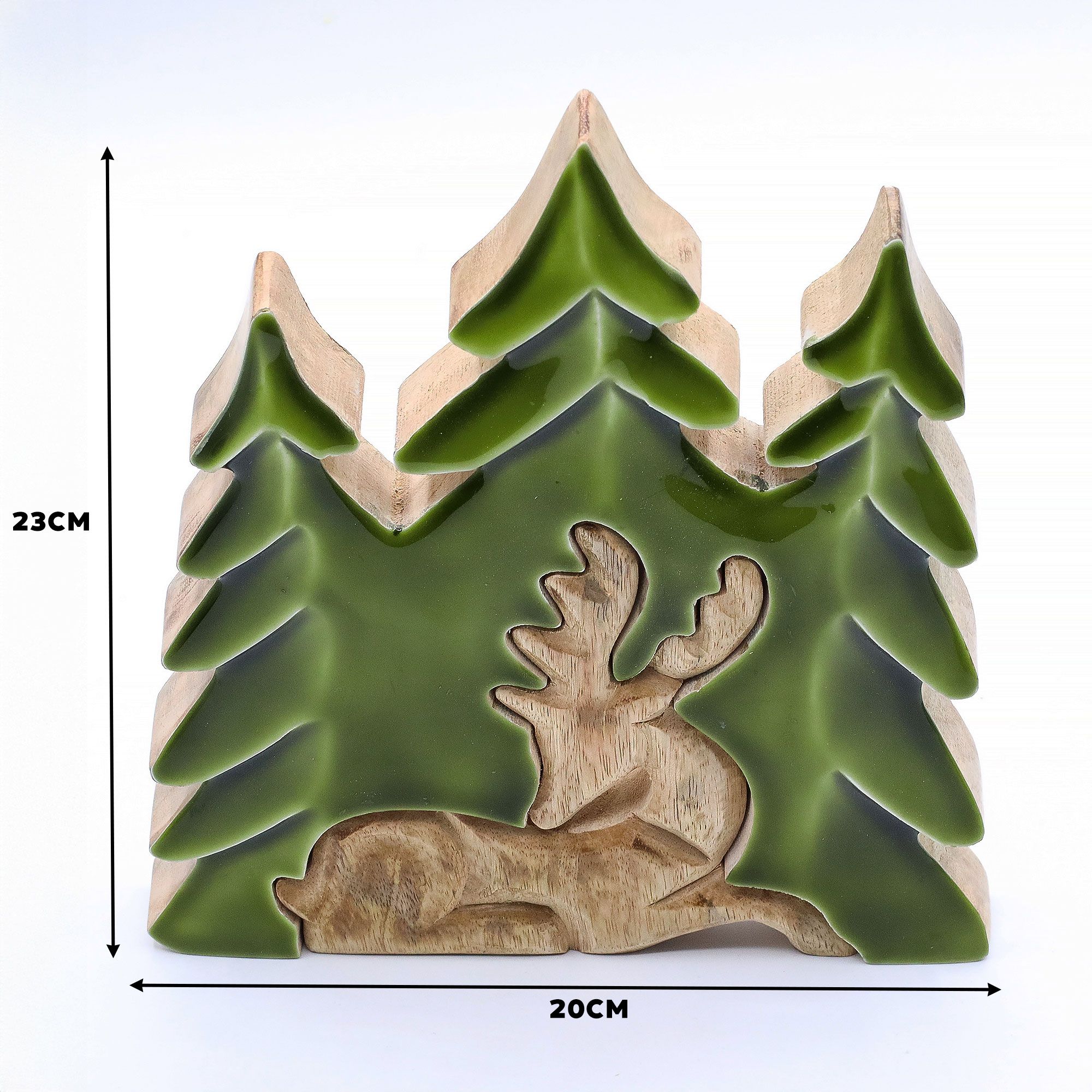 Lost in the Forrest –  Stag in the Forrest 3D Wooden Decoration – 23x20cm | www.artisan-gifts.co.uk 7