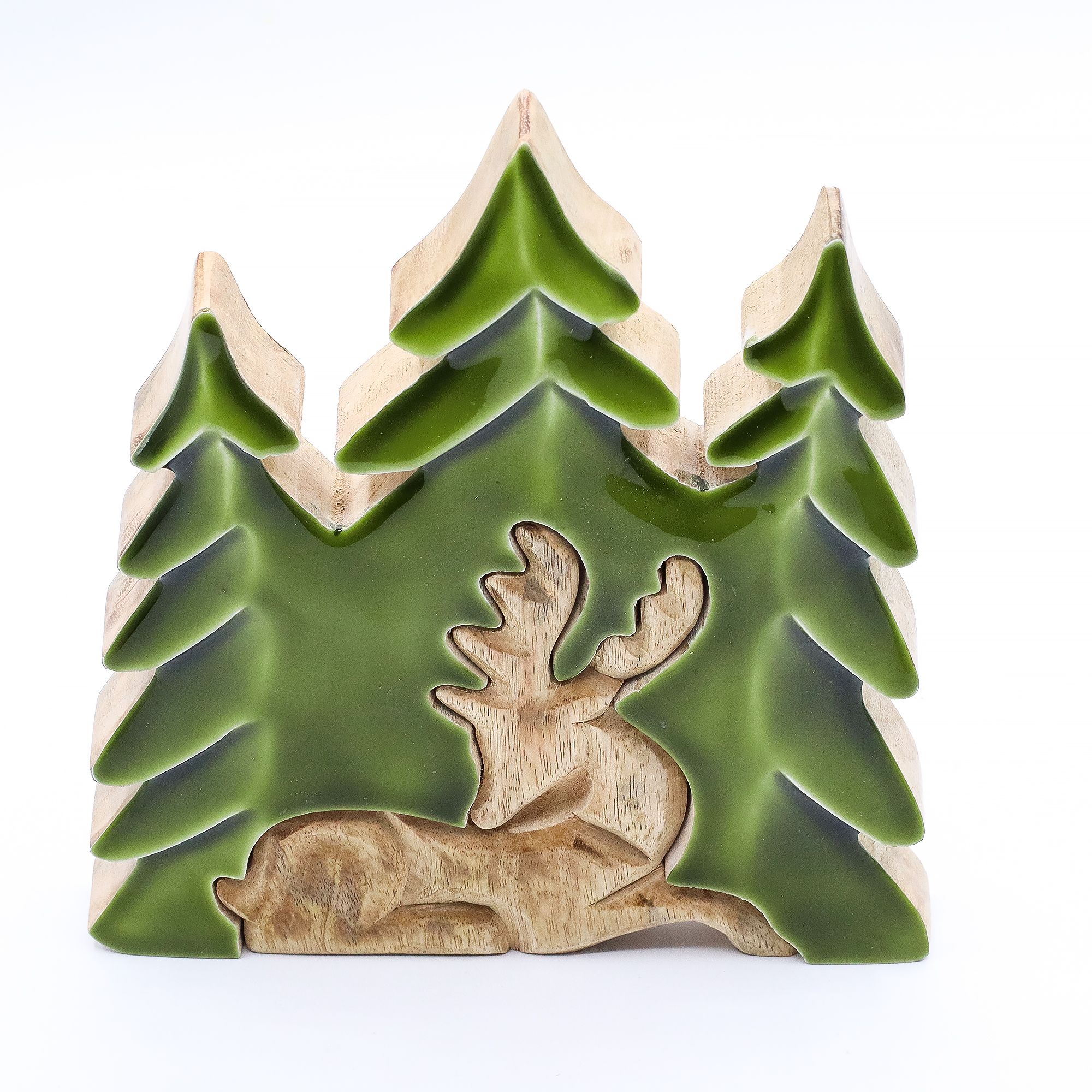 Lost in the Forrest –  Stag in the Forrest 3D Wooden Decoration – 23x20cm | www.artisan-gifts.co.uk 5