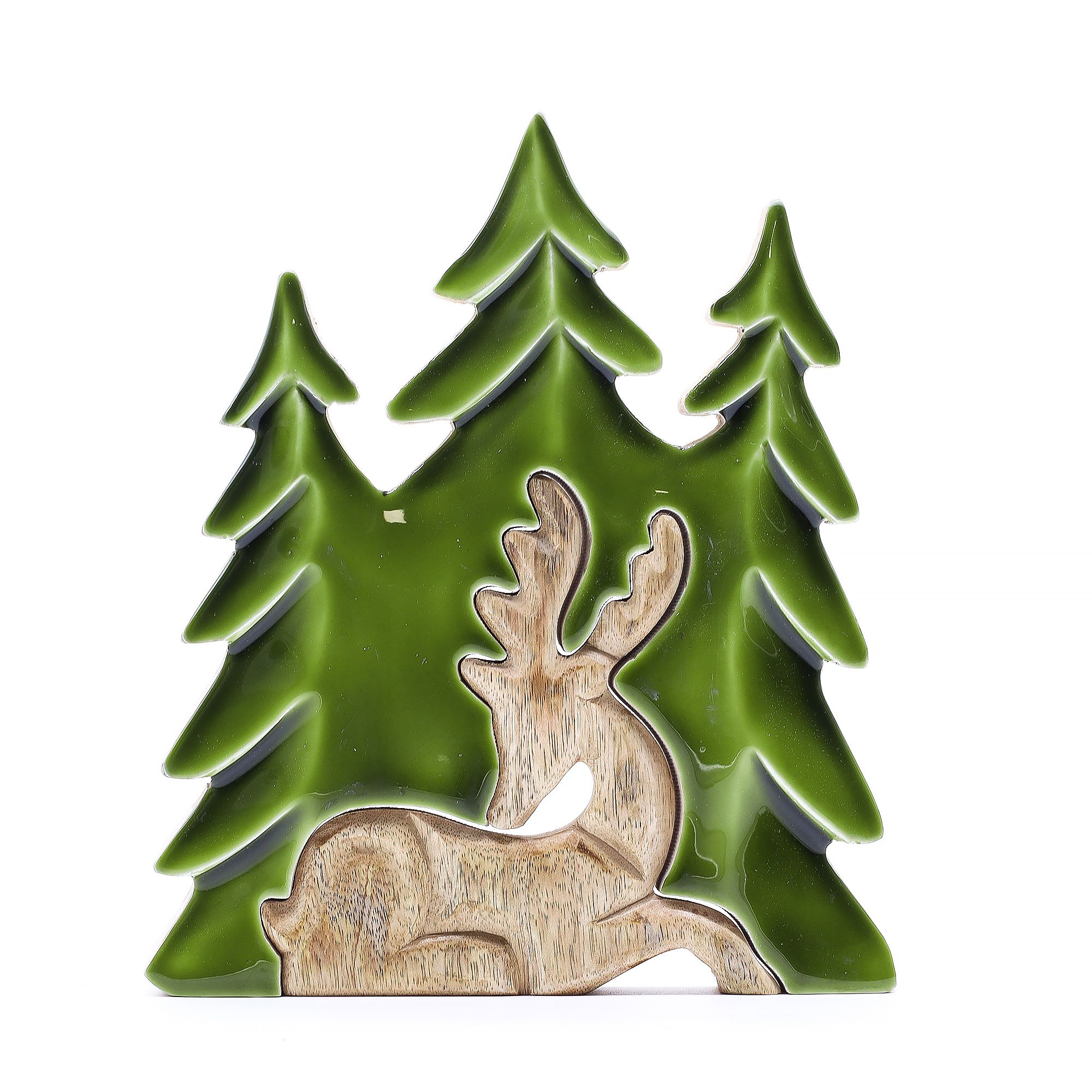 Lost in the Forrest –  Stag in the Forrest 3D Wooden Decoration – 23x20cm | www.artisan-gifts.co.uk 3