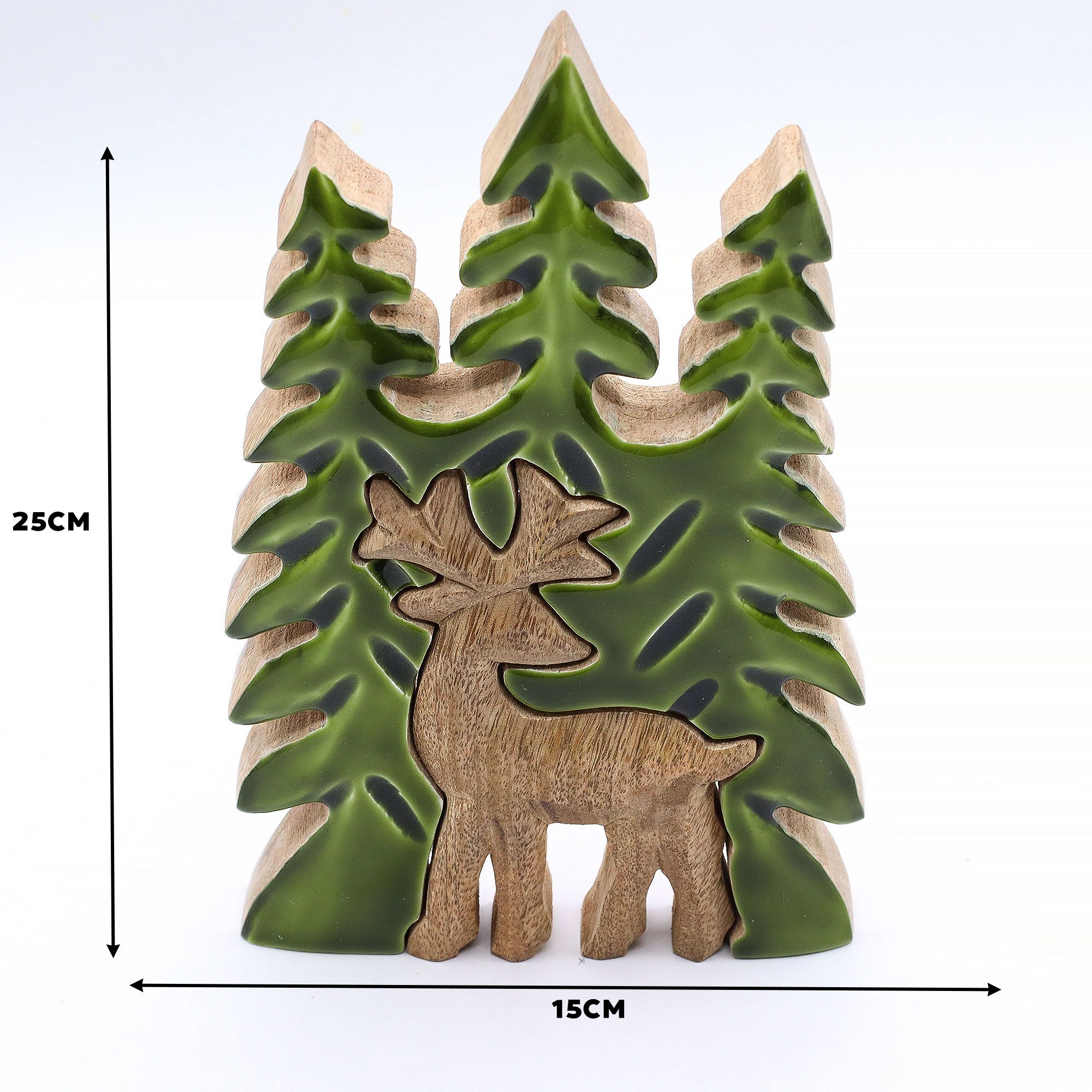 Lost in the Forrest –  Stag in the Forrest 3D Wooden Decoration – 25x15cm | www.artisan-gifts.co.uk 7