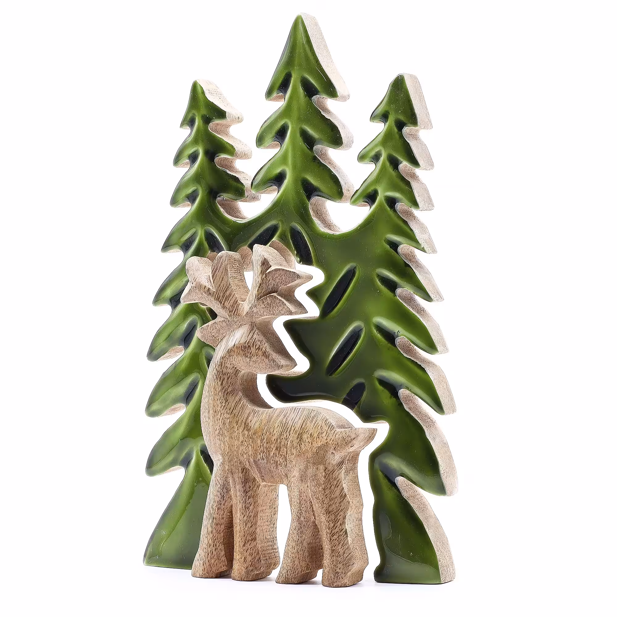 Lost in the Forrest –  Stag in the Forrest 3D Wooden Decoration – 25x15cm | www.artisan-gifts.co.uk 4
