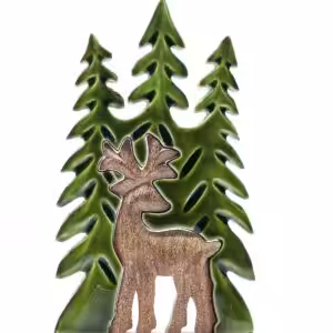 Lost in the Forrest –  Stag in the Forrest 3D Wooden Decoration – 25x15cm | www.artisan-gifts.co.uk 1